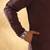 Cotton silk embroidered sequin work Brown kurta