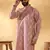 Cotton silk embroidered floral work mauve kurta