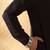 Cotton silk embroidered sequin work black kurta