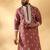 Cotton silk beads work yoke design embroidered sequin mauve kurta