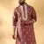 Cotton silk beads work yoke design embroidered sequin mauve kurta