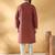 Cotton silk beads work yoke design embroidered sequin mauve kurta