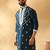 Cotton silk beads work yoke design embroidered sequin blue kurta