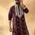 Cotton silk beads work zari embroidered sequin wine kurta