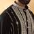 Cotton silk beads work zari embroidered sequin black kurta
