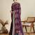 magenta woven cotton saree with blouse