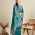 blue woven cotton saree with blouse