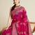 pink woven cotton saree with blouse