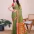 green woven cotton saree with blouse