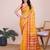 mustard woven cotton saree with blouse
