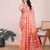 peach woven cotton saree with blouse