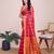 pink woven cotton saree with blouse