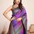 purple woven jacquard saree  with blouse