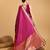 pink woven jacquard saree with blouse