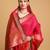 pink woven jacquard saree with blouse