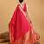 pink woven jacquard saree with blouse