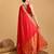 red woven jacquard saree with blouse