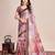 coffee woven semi linen saree with blouse