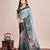grey woven semi linen saree with blouse