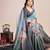 grey woven semi linen saree with blouse