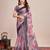 lavender woven semi linen saree with blouse