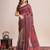 maroon woven semi linen saree with blouse