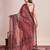 maroon woven semi linen saree with blouse
