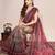 maroon woven semi linen saree with blouse