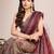 maroon woven semi linen saree with blouse