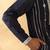 Cotton silk beads work zari embroidered sequin navy blue kurta trouser pant