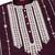 Cotton silk beads work zari embroidered sequin wine kurta trouser pant