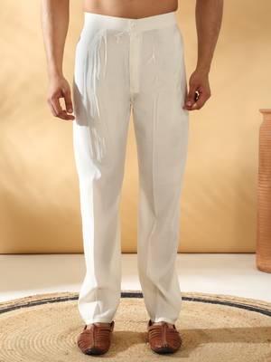 Cotton silk beads work zari embroidered sequin wine kurta trouser pant 5