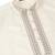 Men linen ethnic motifs embroidered cream kurta with beige salwar