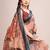 orange woven semi linen saree with blouse