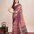 purple woven semi linen saree with blouse