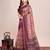 purple woven semi linen saree with blouse