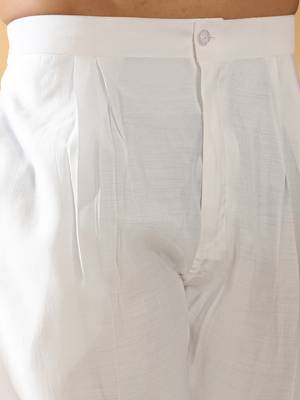 Cotton silk embroidered floral work wine kurta with trouser pant 5