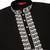 Cotton silk embroidered sequin work black kurta with trouser pant