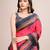 red woven semi linen saree with blouse