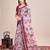magenta woven semi linen saree with blouse