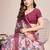 magenta woven semi linen saree with blouse