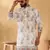 Cotton embroidered sequin chikan floral print thread work multicolor kurta with pyjama