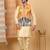 Men silk blend yellow floral printed nehru jacket