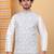 Men silk blend sky blue embroidered nehru jacket