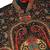 Men silk blend black paisley kashmiri printed nehru jacket