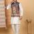 Men silk blend navy blue paisley kashmiri printed nehru jacket
