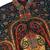 Men silk blend navy blue paisley kashmiri printed nehru jacket