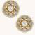 22k gold-plated elegant kundan studded & pearls beaded floral studs
