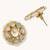22k gold-plated elegant kundan studded & pearls beaded floral studs
