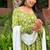 Elegant Green Floral Anarkali Suit with Dupatta